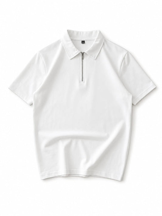Boys Simple Zip Polo