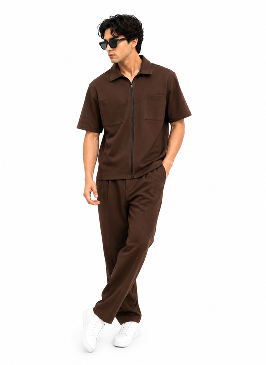 Korean Full-Zip Oversized Shirt