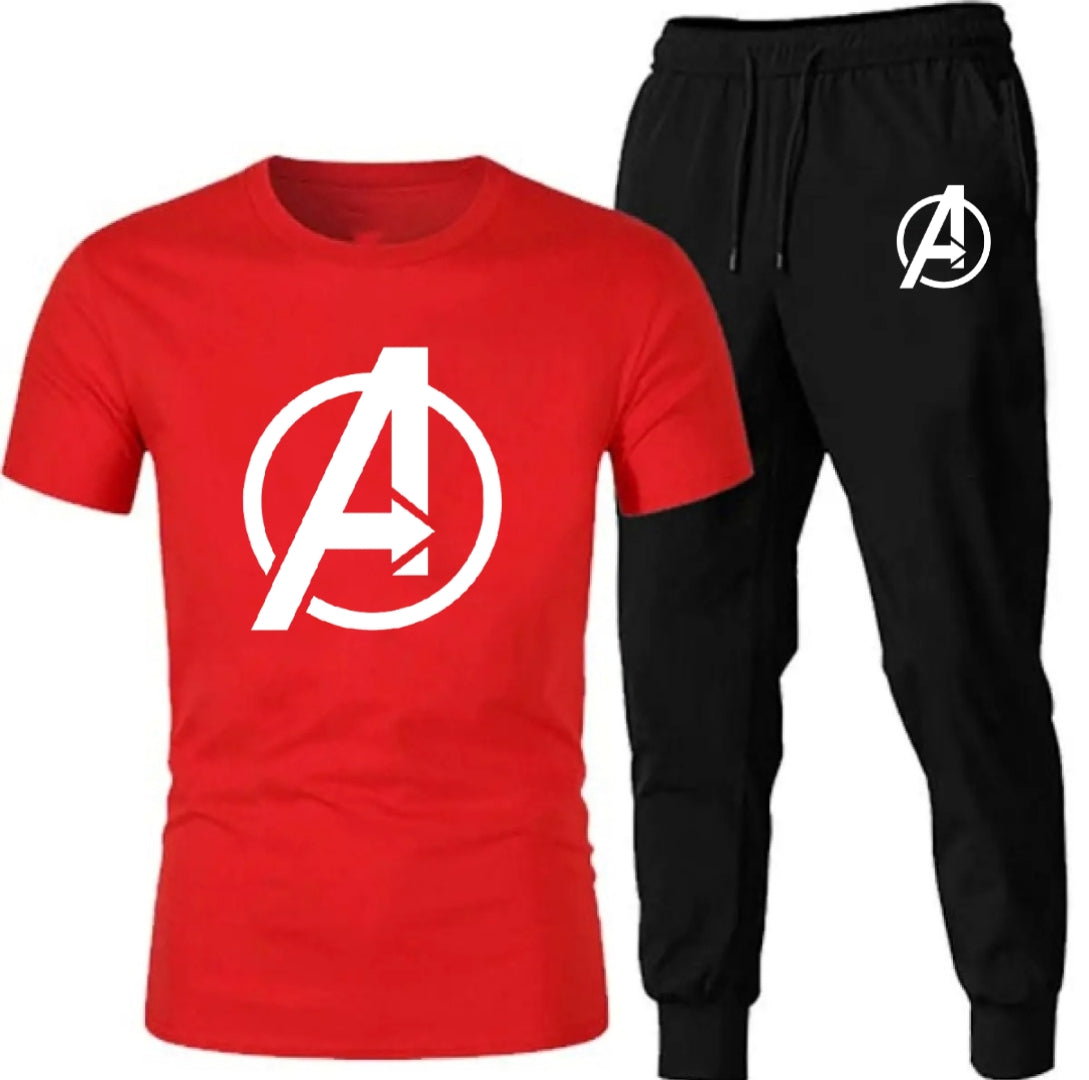 Round neck half-sleeve casual T-shirt with matching trousers. Trendy and comfortable, making it a perfect choice for gym, jogging, and daily wear