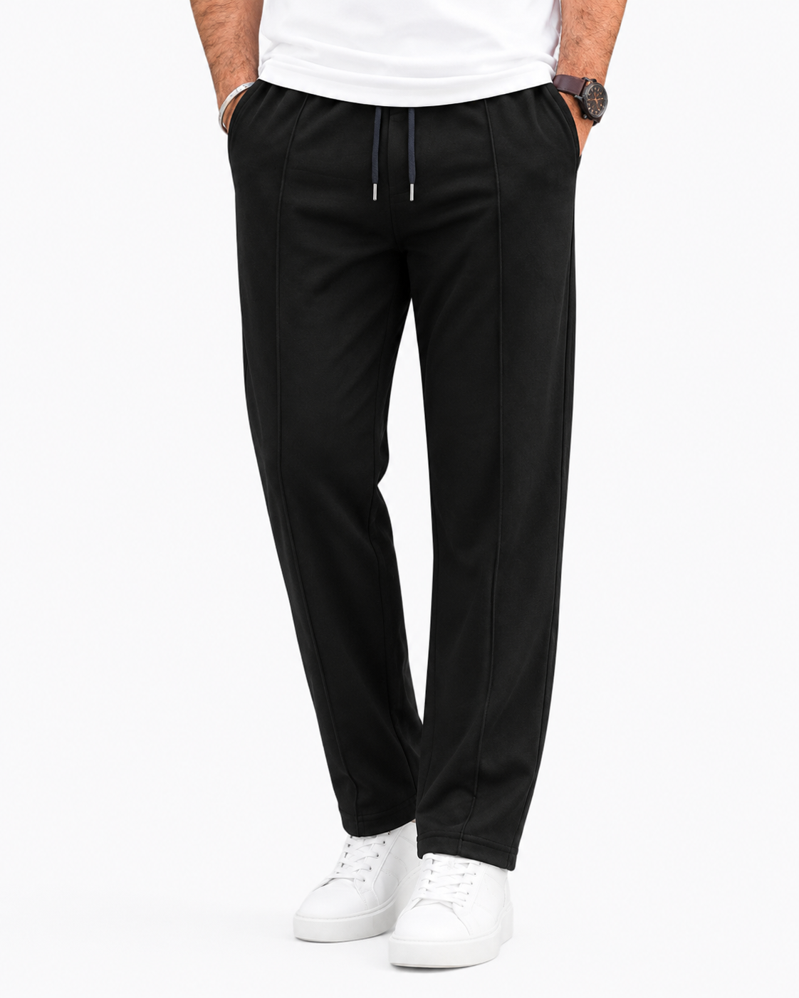 Pin Tag Straight Trousers