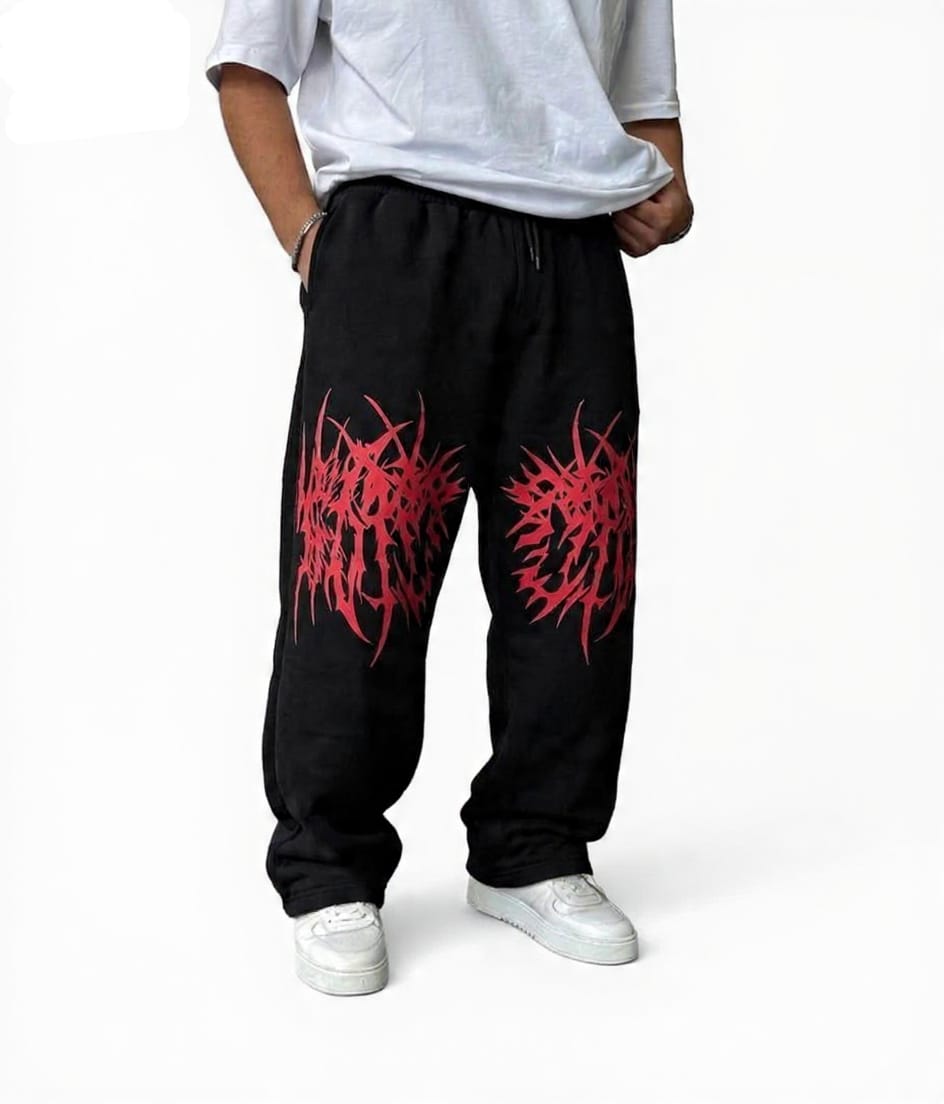 Tribal Mix Print Baggy Trouser