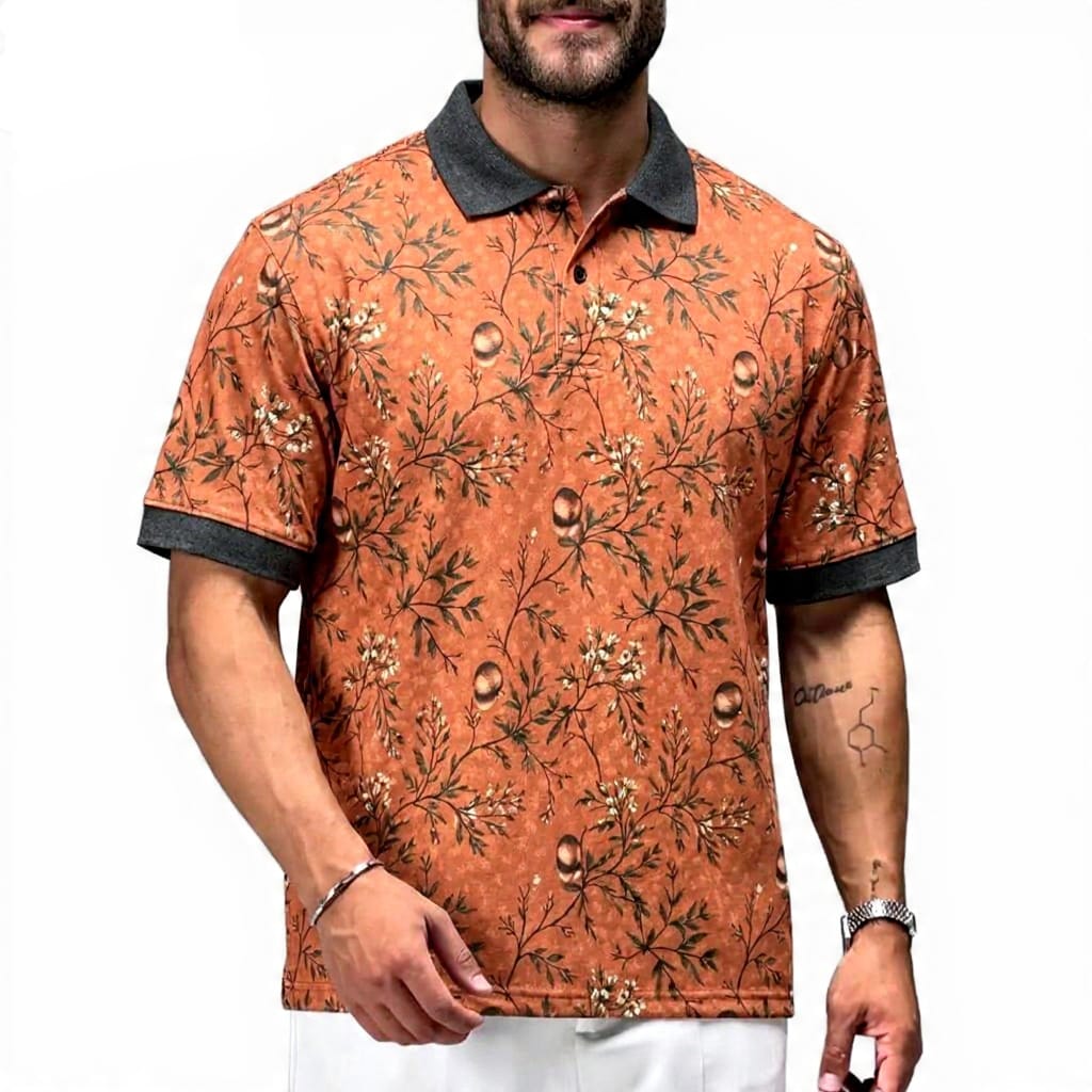 Multi Printed Collar Polo