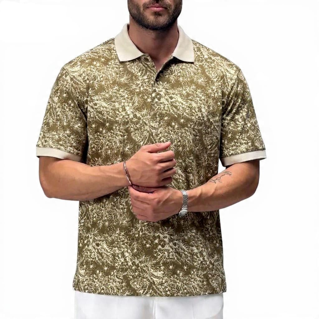 Multi Printed Collar Polo