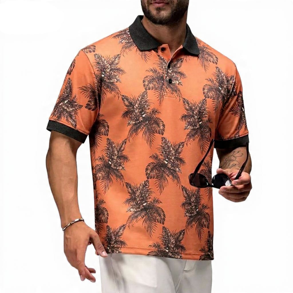 Multi Printed Collar Polo