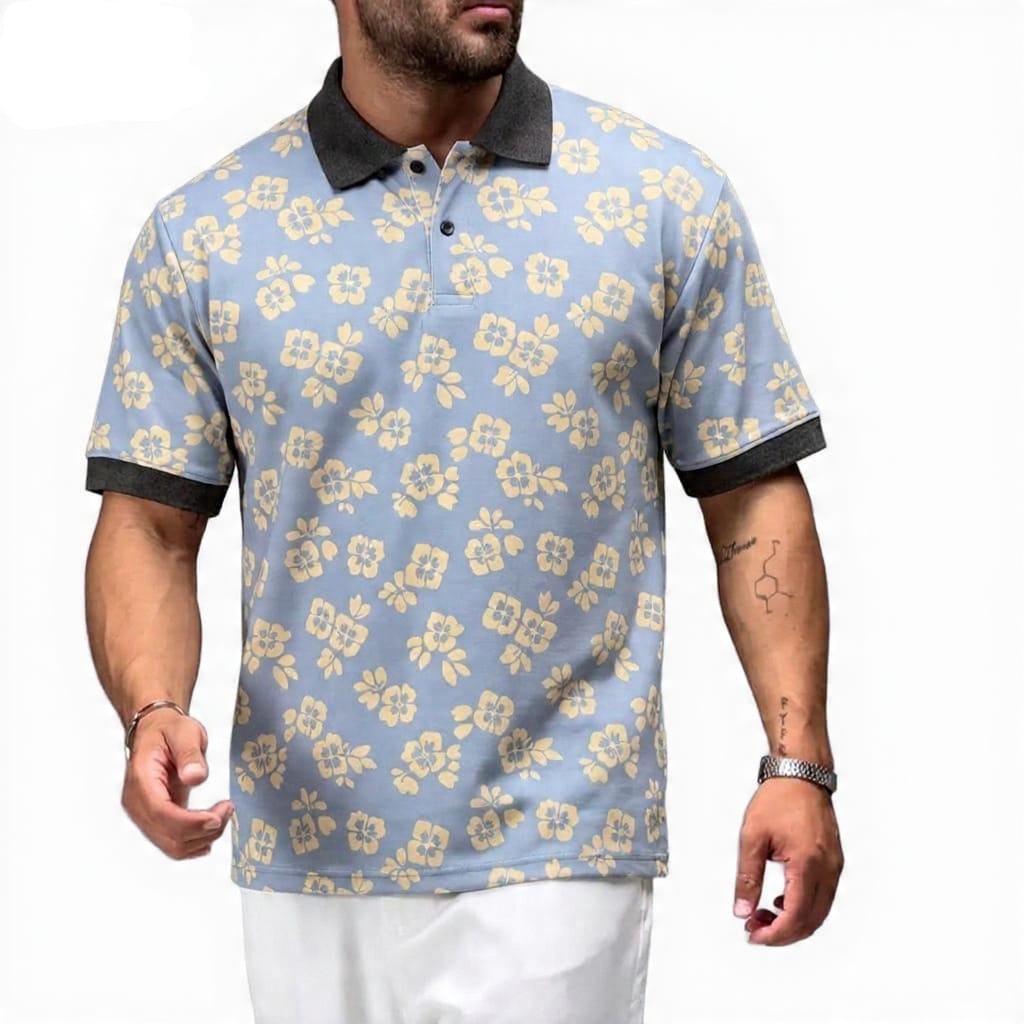 Multi Printed Collar Polo
