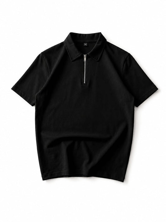 Boys Simple Zip Polo