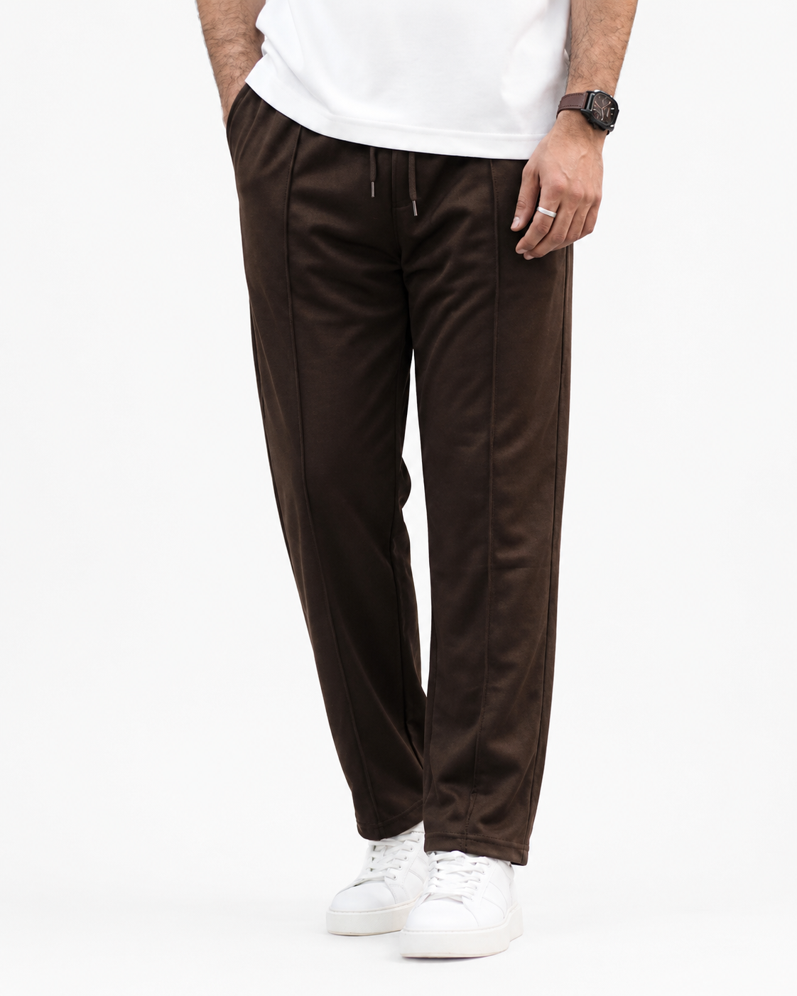 Pin Tag Straight Trousers