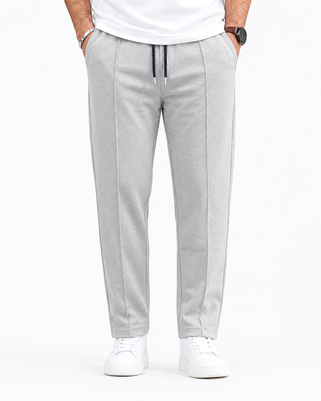 Pin Tag Straight Trousers