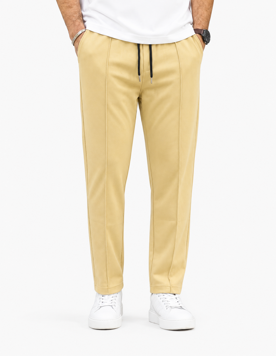 Pin Tag Straight Trousers